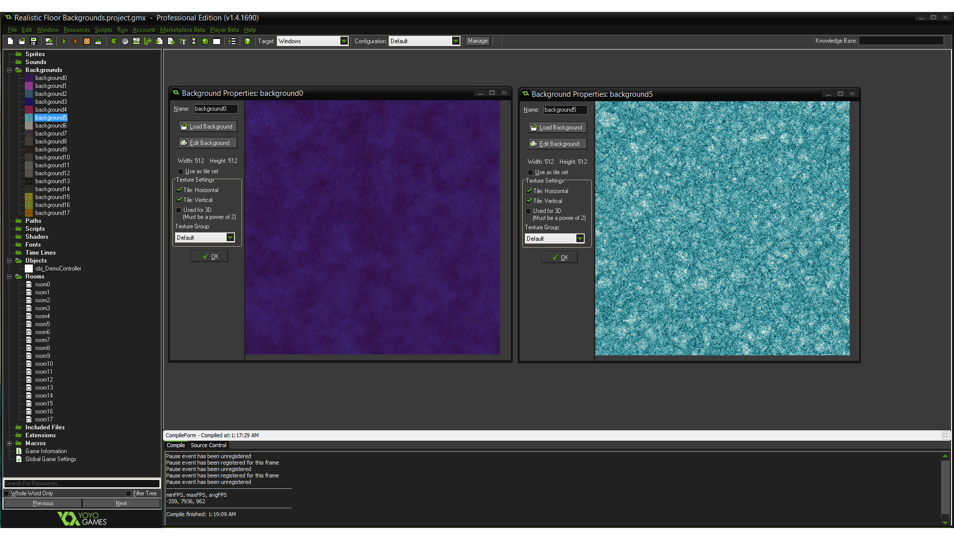 Realistic Floor Backgrounds by Overdriven Software GameMaker Marketplace