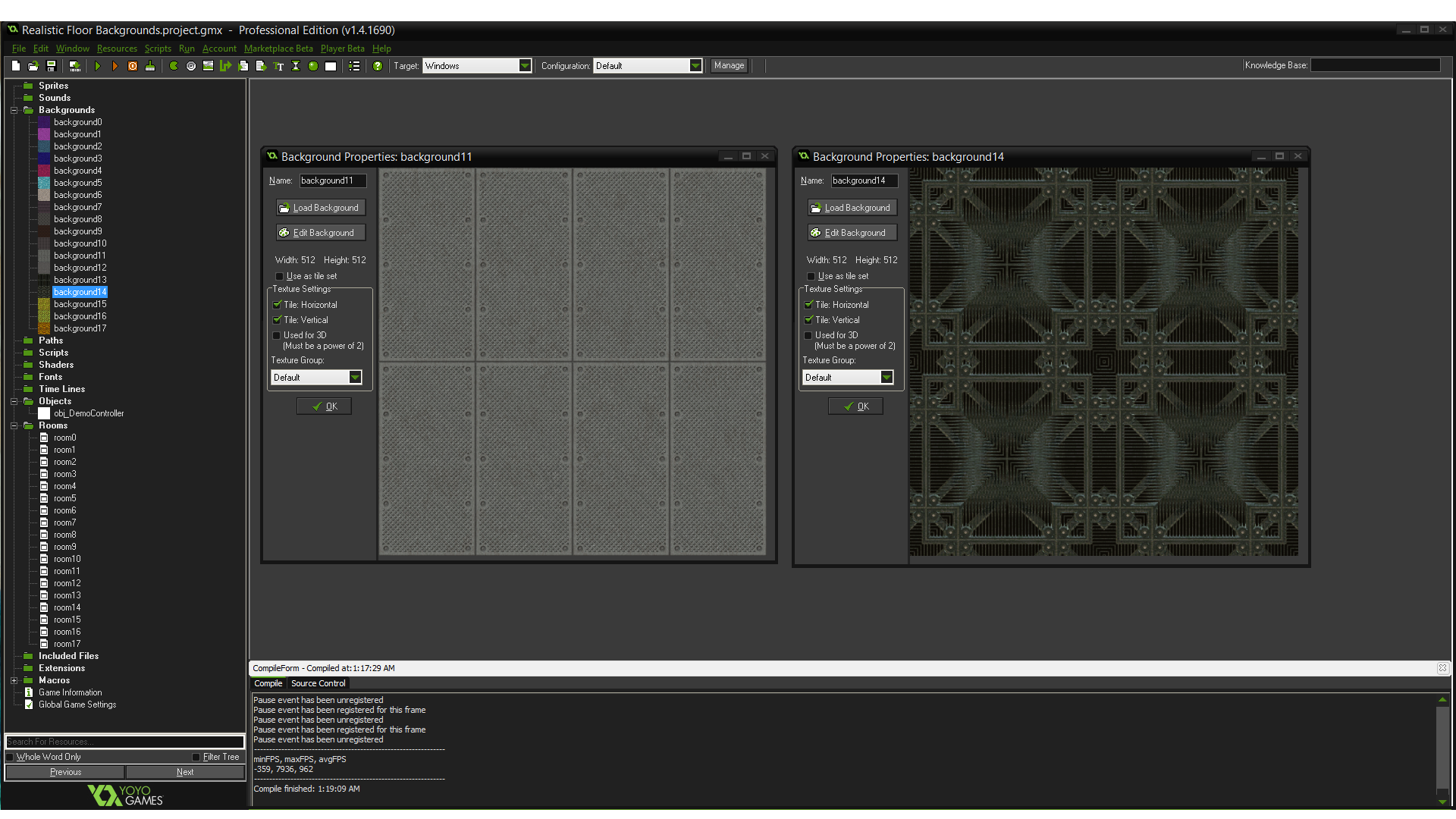 Realistic Floor Backgrounds by Overdriven Software GameMaker Marketplace