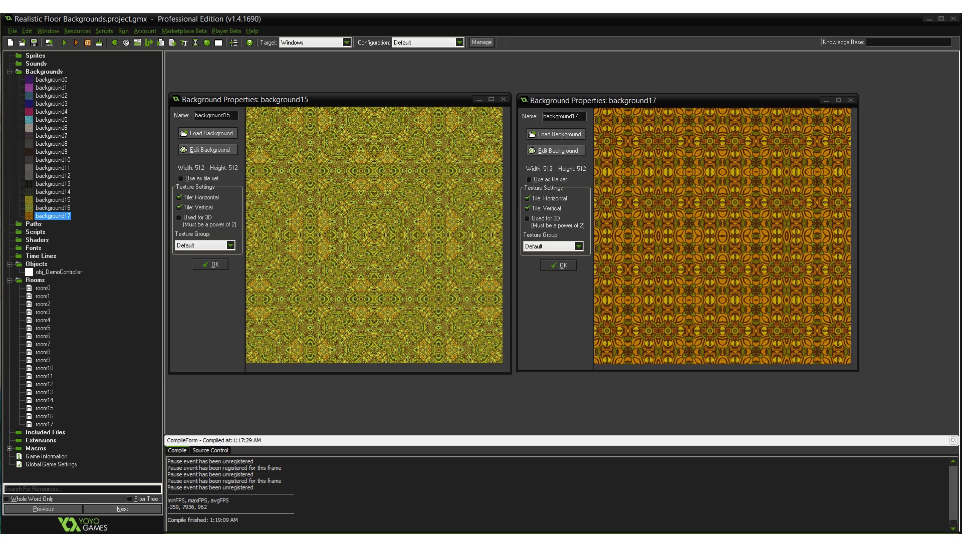 Realistic Floor Backgrounds by Overdriven Software GameMaker Marketplace